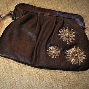 FOSSIL  Purse, Bag, Clutch, Black Leather